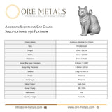 950 Platinum - American Shorthair Cat Charm
