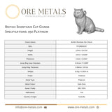950 Platinum - British Shorthair Cat Charm