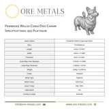 950 Platinum - Pembroke Welsh Corgi Dog Charm