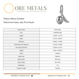 950 Platinum - Fresh Apple Charm