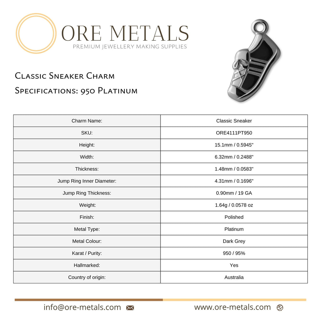 950 Platinum - Classic Sneaker Charm