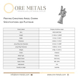 950 Platinum - Praying Christmas Angel Charm