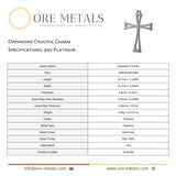 950 Platinum - Openwork Crucifix Charm
