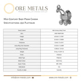 950 Platinum - Mid–Century Baby Pram Charm