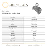 950 Platinum - Coin Pouch Charm