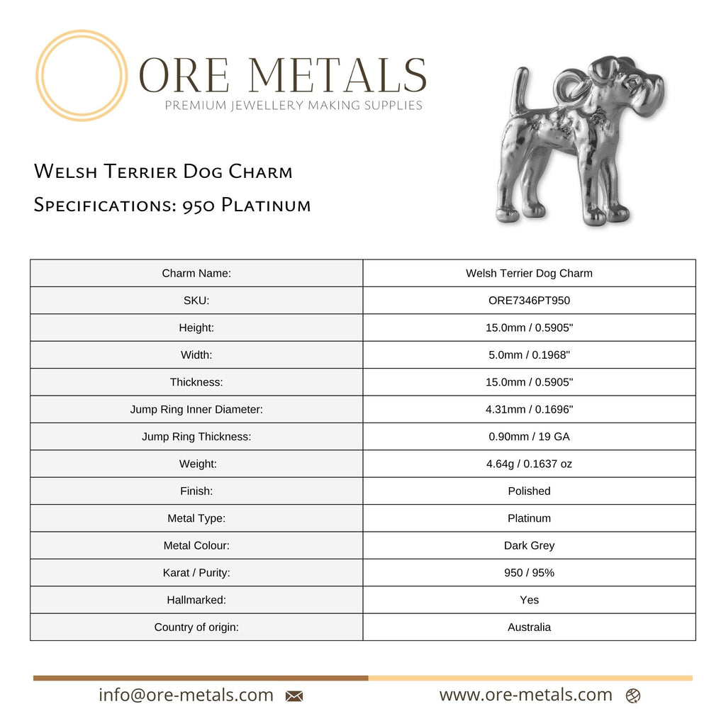 950 Platinum - Welsh Terrier Dog Charm