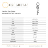 950 Platinum - Netball Girl Charm