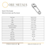 950 Platinum - Safety Pin Charm