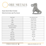 950 Platinum - Snow Skate Boot Charm