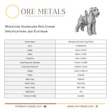 950 Platinum - Miniature Schnauzer Dog Charm