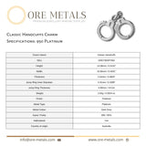 950 Platinum - Classic Handcuffs Charm