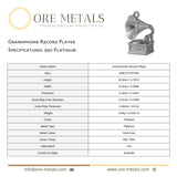 950 Platinum - Gramophone Record Player Charm