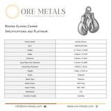 950 Platinum - Boxing Gloves Charm