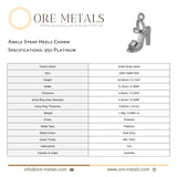 950 Platinum - Ankle Strap Heels Charm