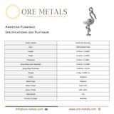 950 Platinum - American Flamingo Charm