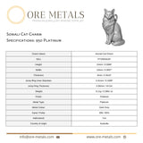 950 Platinum - Somali Cat Charm