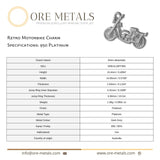 950 Platinum - Retro Motorbike Charm