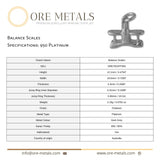 950 Platinum - Balance Scales Charm