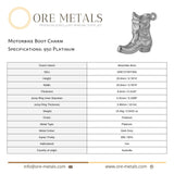 950 Platinum - Motorbike Boot Charm