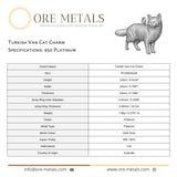 950 Platinum - Turkish Van Cat Charm
