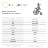 950 Platinum - Penny Farthing Rider Charm