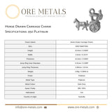 950 Platinum - Horse Drawn Carriage Charm