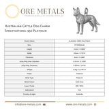 950 Platinum - Australian Cattle Dog Charm