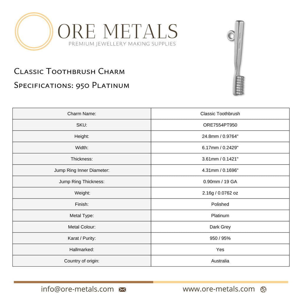 950 Platinum - Classic Toothbrush Charm