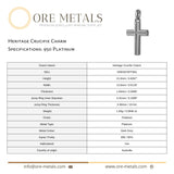 950 Platinum - Heritage Crucifix Charm