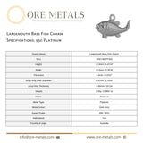 950 Platinum - Largemouth Bass Fish Charm