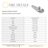 950 Platinum - Arabian Sandal Charm
