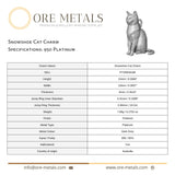950 Platinum - Snowshoe Cat Charm