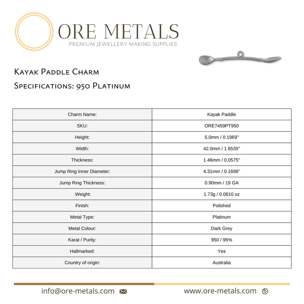 950 Platinum - Kayak Paddle Charm