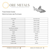 950 Platinum - Tiger Shark Charm