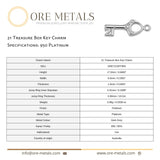 950 Platinum - 21 Treasure Box Key Charm