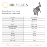 950 Platinum - Classic Grand Piano Charm