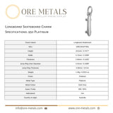 950 Platinum - Longboard Skateboard Charm