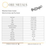 950 Platinum - Wrapped Candy Charm