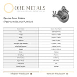950 Platinum - Garden Snail Charm