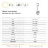 950 Platinum - Garden Shovel Charm