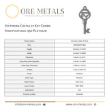950 Platinum - Victorian Castle 21 Key Charm