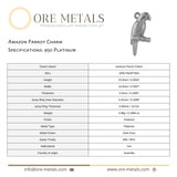 950 Platinum - Amazon Parrot Charm