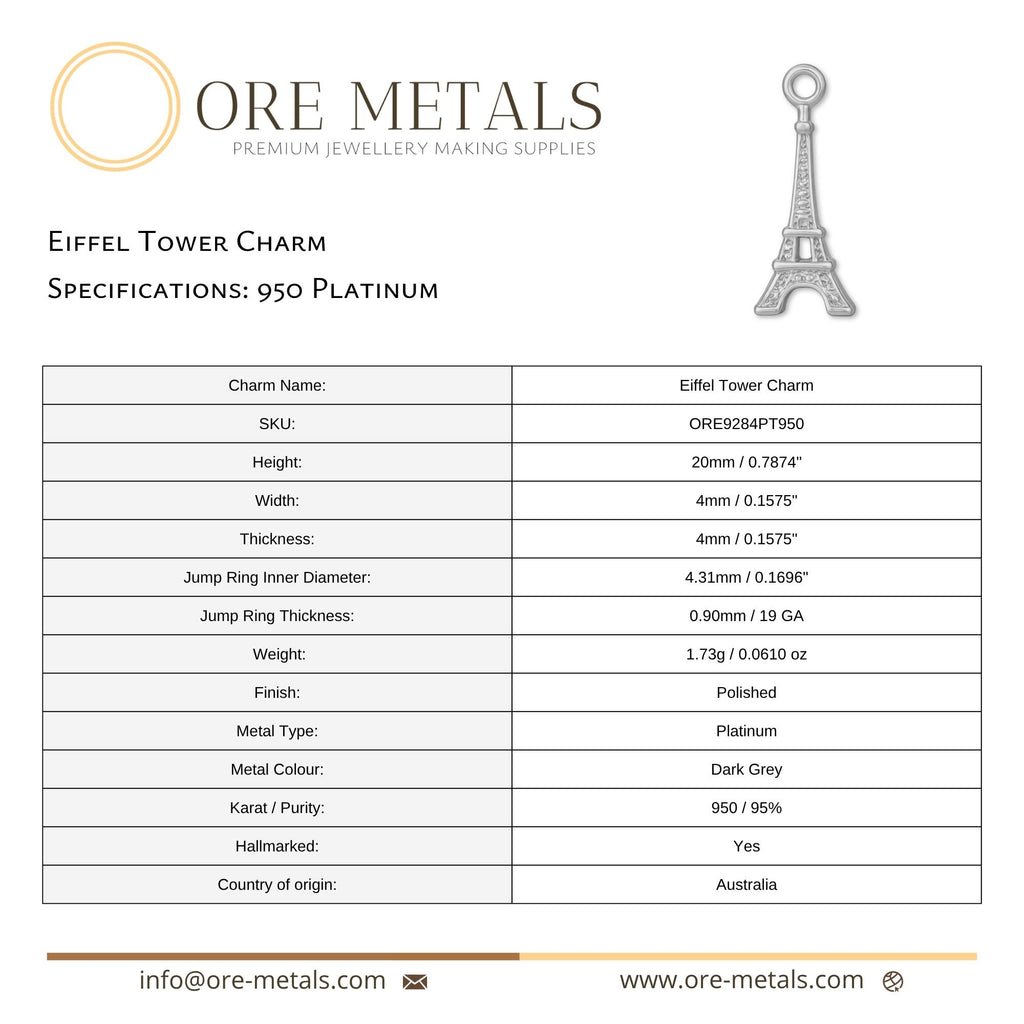 950 Platinum - Eiffel Tower Charm