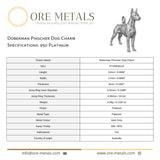 950 Platinum - Doberman Pinscher Dog Charm