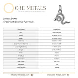 950 Platinum - Jungle Snake Charm