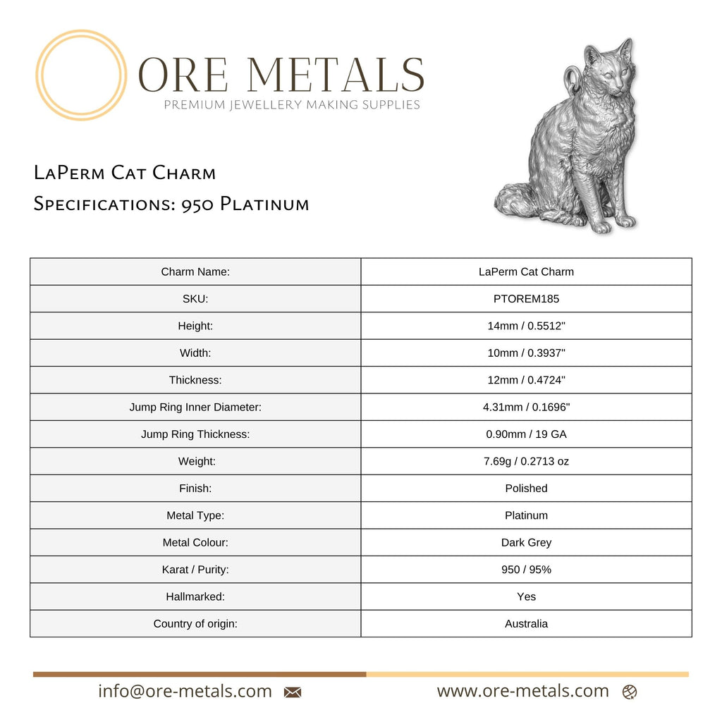 950 Platinum - LaPerm Cat Charm