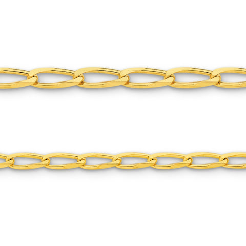 9ct Yellow Gold - Chicago Long Curb - Chain Roll