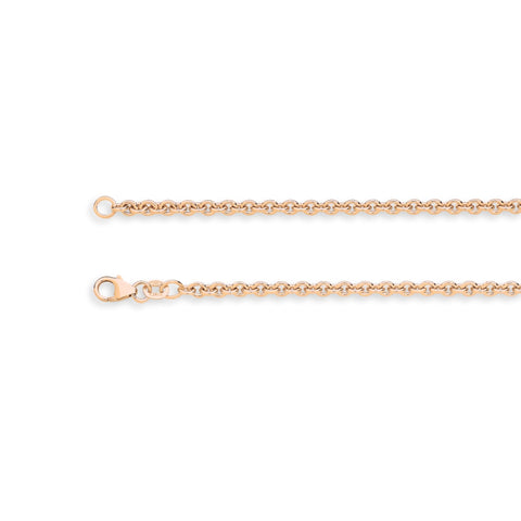 18ct Rose Gold - Cable - Bracelet Chain