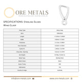 925 Sterling Silver - Wing Clasp