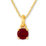 9ct Yellow Gold | Garnet - January Birthstone Necklace